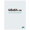 yd. Your Decoration - Cornice 48x64 cm - Bianco Lucente - Decorativa Parete in Plastica con Vetro in acryl - Antiriflesso - 48x64 Cornice - Evry