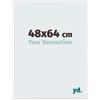 yd. Your Decoration - Cornice Puzzle 48x64 - Bianco Lucente - Cornice Puzzle 500-1000 pezzi - Plastica Cornice portafoto - Annecy