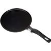 Home Granchef Crepiera Antiaderente Ex/Chef Un Manico Cm20 Pentole E Preparazione Cucina, Alluminio, Nero, 20 cm