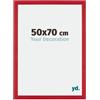 yd. Your Decoration - Cornice 50x70 cm - Rosso - Decorativa Parete in Legno con Vetro in acryl - Antiriflesso - 50x70 Cornice - Mura