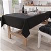 PETTI Artigiani Italiani - Tovaglia da Tavola Rettangolare, Tovaglia Elegante, Tovaglia Tinta Unita in Cotone, Copritavolo Cucina, Tovaglia Nero X24 Posti (140x450 cm), 100% Made in Italy