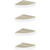 vidaXL Mensole Angolari 4 pz Rovere e Bianco 25x25x3,8 cm in MDF