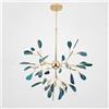 FLYFO Pietra D'agata Lampadario Moderno LED Ragazza Camera da Letto Lampada a Sospensione Altezza Regolabile Art Deco Plafoniere Sala da Pranzo Soggiorno Luce Sospesa,A,16 Heads