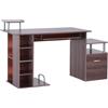 HOMCOM Scrivania per Computer Moderna con Cassetti 152x60x88cm Marrone