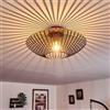 hofstein Lampada da Soffitto Wemude Rotonda in Metallo Nero/Rame, 1 Attacco E27, Design Retro/Vintage Con Effetto Reticolo e Luce Sul Soffitto, Senza Lampadina