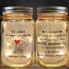 Lam Hub Fong Barattolo LED Personalizzato in Vetro satinato con Nomi e Data Luce Calda Lampada da Tavolo o da Appendere Regalo Romantico per Coppie, Anniversario, Natale, San Vale (Style 3)