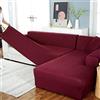 uyeoco Copridivano Elasticizzato 1/2/3/4 Posti, Copridivano con Penisola Destra/Sinistra, (Fodera per Divano Forma di L ne servono Due) (Color : E, Size : 2 posti (145-185cm))