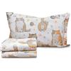 Smart Deco Home Completo letto lenzuola federe letto stampa fantasia 100% Cotone Made in Italy UNA PIAZZA E MEZZA MIAO