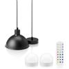 Auraglow Omniance Verdi Sospensione Cordless Nera, 2 Sorgenti Luminose | Ricaricabile dimmerabile cambia colore, 20 ore di autonomia, USB-C, per pergola, veranda e sala da pranzo