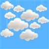 Cielary Set di 10 nuvole 3D da appendere per la decorazione del soffitto della camera da letto, baby shower, festa di matrimonio, camera dei bambini, aula (10 nuvole bianche)