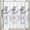 Vgzsyomqib Tenda Doccia Antimuffa Stoffa Impermeabile Zen Tende Doccia con Occhielli e Anelli Lavabile Lavatrice 120x200 cm Ciottoli Tenda Vasca da Bagno Tessuto Poliestere, Grigia Bianca