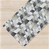 IlGruppone Tappeto Cucina Antiscivolo Made in Italy Passatoia Antimacchia Multiuso Corridoio Soggiorno Lavabile in Lavatrice - Nero/Grigio - 50x300cm