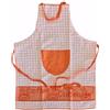 Russo Tessuti Grembiule Parananza Casacca Spugna Cotone Tascone Colori Vari Casa Cucina -Arancione