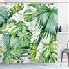 OCEUMACO Tenda Doccia Antimuffa 120x200 cm Tessuto in Poliestere Foglie di Palme Monstera Verde Tenda per Doccia Stoffa Impermeabile Tende Vasca da Bagno con Anelli Lavabile Lavatrice