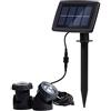 SUAVER Luce solare da giardino, Impermeabile Faretti solari lampade sommergibili Luci subacquee Giardino Paesaggio Luci Spotlight per Acquario,giardino,stagno,fontana,prato inglese(Digitare 2-bianco)