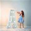 Syibelterr 100cm-39 pollici LED Luci da Tendone Lettera A, Luci dell'Alfabeto LED Telecomando Tendone Decorazione Luce Segno Luminoso per Matrimonio Compleanno Regali