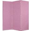 DESHOME - Separe divisorio interno dal design moderno, tessuto idrorepellente struttura in legno 3 ante - Separè divisorio paravento richiudibile pieghevole (Malva)