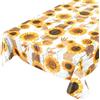 ANRO Tovaglia Cerata, Motivo Girasoli, Estiva, Grano, 140 x 140 cm, Bordo Tagliato