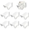 FIVMEN 10 portascarpe in polipropilene, antiscivolo, salvaspazio, organizer per scarpe, organizer per scarpe, a doppio strato, colore: bianco
