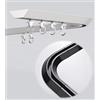 Generic Binari per Tende da Soffitto - Asta Scorrevole per Divider di Stanza a V, Pieghevole a 90°, per Tende - Soluzione per Decorazione Domestica e Privacy