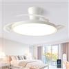 Fachae Intelligente Ventola Lampadario E Telecomando Silenzioso A Scomparsa Per Camera Da Letto Lampadario Ventilatore Da Soffitto Led Dimmerabile E Reversibile Per Camera Da Letto 6 Velocità