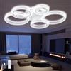 Caufloce Modern Smart Plafoniera Led Soffitto con Telecomando e App, Lampadario Dimmerabile da 60W, 3 Temperature di Colore, Modalità Memoria e Timer, Adatta Per Camera da Letto, Soggiorno, Bianco