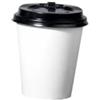 Nicoletti Coffee Nicoletti 50 Bicchieri di Carta Bianchi Paper Cup White 100% BIO con o Senza Coperchio munito di Foro (250 ML con Coperchio)