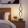 Mengjay Lampada da Comodino a Spirale LED,Lampade da Tavolo Moderna,Lampada da Lettura a LED,Protezione Degli Occhi Lampada,Decorativa Lampada da Scrivania Per Camera da Letto Soggiorno (Nero)