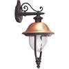 FDCOMPANY Applique con braccio GIU - con copertura in colore RAME - colore NERO - per montaggio a parete