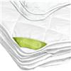 Beautissu Piumino Matrimoniale 4 stagioni in Microfibra 155x220cm - piumino letto matrimoniale 4 stagioni - coperta anallergica BeauNuit JD - formata da 2 trapuntini con bottoni a pressione