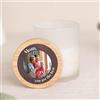 Wanapix | Candela Personalizzata |Vetro e legno di Bambù | Fragranza alla Vaniglia | Ideale per Matrimoni | Festa della Mamma |The Best