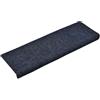 vidaXL Tappetini per Scale autoadesivi 15 pz 65x21x4 cm Blu Bordo Rettangolare