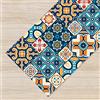 IlGruppone Tappeto Cucina Antiscivolo Made in Italy Passatoia Antimacchia Multiuso Corridoio Soggiorno Lavabile in Lavatrice - 50x200 - Mattonella Multicolor