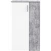 AVANTI TRENDSTORE - Finlei - Scarpiera con 2 ante e 4 ripiani, disponibile in diversi colorazioni. Dimensioni: LAP 68,9x120,4x34,1 cm (cemento/bianco)