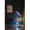 Generic Lampada da terra turca realizzata a mano con 7 luci, lampada da terra orientale con mosaico multicolore