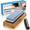Sharp Pebble Premio Pietra Per Affilare 2 Side Grit Whetstone 1000/6000 - Miglior Cote Affilacoltelli Per Affilare i Coltelli - Base di Bambù Antiscivolo, Guida Angolo & eBook