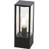 Qazqa charlois - Palo da giardino Design - 1 luce - L 14 cm - Nero - Design - Illuminazione esterna