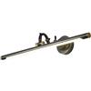 WRMING LED Lampada da Specchio Bagno, 7W 630lm Lampada da Bagno Ottone Vintage, Lampada da Parete a LED 4000K IP44 Luce Specchio Bagno, 240° Regolabile Luce per Trucco, Anti Ruggine, 35cm,Nero
