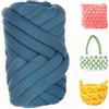 uyeoco Filato Gigante 250g Cotone Grosso Tubolare a Mano Gomitolo di Filato Chunky Yarn per Borse Coperte Cestini Nidi di Animali Domestici Artigianato Fai-da-Te(O28,2 roll(1000g))