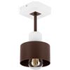 alfalux Lampada A Sospensione 1 Luci Lampada Da Soffitto LED Lampadario In Legno E Metallo Compatibile Con E27 Per Soggiorno Camera Da Letto Cucina BR10x10WE