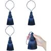 Fenghuangwu - Set di 4 eleganti nappe in poliestere, nappe per chiavi, accessori per fai da te per mobili, luce e decorazione domestica, colore blu marino