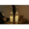 Jinfa Set di 2 Lanterne a bottiglia con luci a LED alimentate a batteria lampada d'atmosfera | Argento | Ø 8cm × H 30cm