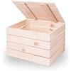 Generisch Nuove Cassette per Frutta in Legno per Vino Cassette per Mele Cassetta in Legno Naturale 50x40x30cm