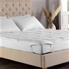 Dorian Home Topper Anallergico E Antiacaro In Microfibra - Morbido Topper Bianco Trapuntato Imbottitura 500 Grammi Con Trattamento A Mano Pesca - Made In Italy (Matrimoniale)