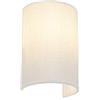 Qazqa drum - Appliques Moderno - 1 luce - L 130 mm - Bianco - Moderno - Soggiorno I Camera da letto I Sala da Pranzo I Cucina