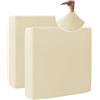 BXFUL Copriseduta Divano Elasticizzato in Velluto Fodera per Cuscino ad Alta Elasticità Cuscino per Divano Fodera per mobili Coprisedile per Divano Fodere per Cuscino (2PC Grande 1 Posto,Beige)