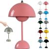 HSKJTT Lampada A Fungo LED Ricaricabile, Lampada da Tavolo per Vaso di Fiori Wireless Lampada da Tavolo Dimmerabile al Tocco Lampada da Comodino Lampade A Fungo Lampada da Scrivania,Pink