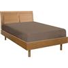 fashion home Pagano Lenzuolo Sotto con Angoli ed Elastici 100% Cotone, Made in Italy, Una piazza e mezza Marrone misure 120x130 cm 190x200 cm + 25 cm