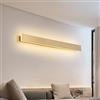 SAIVITT plafoniera applique a muro LED rettangolare corridoio camera da letto 120cm Lampadario Lampada da specchio Bagno Minimalista Design dorato Illuminazione interna moderna Salotto Cucine (luce calda)