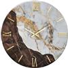 Generico Orologio da Parete, Soggiorno, Cucina, Moderno,Effetto marmo, Base legno, Lavorazione a resina, Numeri a rilievo, Diametro disponibile 40/60/80/100 cm, Made in Italy (taburno, 40)